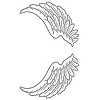 タトゥーシール　天使の羽根・銀ミニ